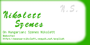 nikolett szenes business card